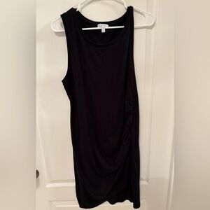 Leith Nordstrom Black Sleeveless Dress Ruched Sides